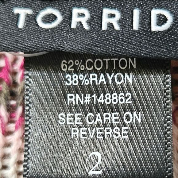 TORRID Multi color Soft Border Striped Open Front Knit Cardigan With Pockets - Picture 4 of 14